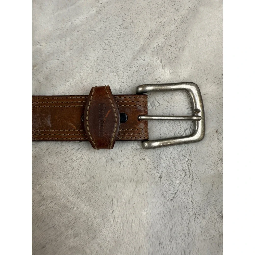 Carhartt Mens Brown Top Grain English Bridle Leather‎ Work Belt A94 BRN 42 Inch